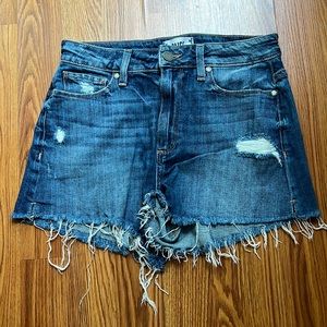 Paige high-rise denim shorts
